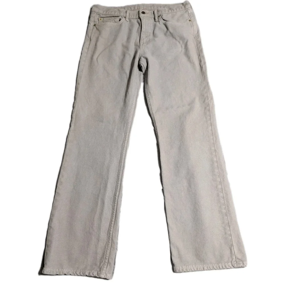 Banana Republic Straight Fit Jeans Mens 35x32 Gray Denim Pants Classic 5‎ Pocket